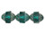 Antique Style Faceted 12 x 9mm - Oval : Emerald - Picasso (25pcs) Antique Style Faceted 12 x 9mm - Oval : Emerald - Picasso (25pcs)