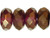 Gem-Cut Fire-Polish Rondelle 7 x 5mm : Fuchsia - Bronze Vega (25pcs) Gem-Cut Fire-Polish Rondelle 7 x 5mm : Fuchsia - Bronze Vega (25pcs)