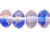Gem-Cut Fire-Polish Rondelle 9 x 6mm : Lt Pink/Blue (25pcs) Gem-Cut Fire-Polish Rondelle 9 x 6mm : Lt Pink/Blue (25pcs)