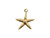 Brass Charm, Starfish, 13mm (12 Pieces) Brass Charm, Starfish, 13mm (12 Pieces)