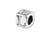 Sterling Silver 4.5mm Alphabet Bead - L Sterling Silver 4.5mm Alphabet Bead - L