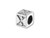 Sterling Silver 4.5mm Alphabet Bead - X Sterling Silver 4.5mm Alphabet Bead - X