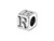 Sterling Silver 4.5mm Alphabet Bead - R Sterling Silver 4.5mm Alphabet Bead - R