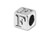 Sterling Silver 5.6mm Alphabet Bead - F Sterling Silver 5.6mm Alphabet Bead - F