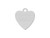 Sterling Silver Blank, Heart with Loop, 15x13mm (Each) Sterling Silver Blank, Heart with Loop, 15x13mm (Each)