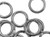 Gun Metal Plated Round Open Jump Ring - 0.040"/18GA - 6mm (50 Pieces)