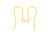 Gold Plated French Hook Ear Wire with Loop - 0.025"/0.67mm/22GA (20 Pieces)