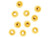 Gold Plated Smooth Round Seamed Bead with 1mm Hole - 3mm (20 Pieces)