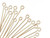 Gold Plated Eye Pin - 0.024"/0.65mm/22GA - 2" (20 Pieces)