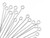 Silver Plated Eye Pin - 0.024"/0.65mm/22GA - 2" (50 Pieces)