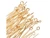 Gold Plated Eye Pin - 0.028"/0.7mm/21GA - 2" (20 Pieces)