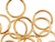 Gold Plated Round Open Jump Ring - 0.028"/21GA - 6mm (50 Pieces)