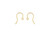 Gold Plated Ear Wire, Round Wire - 0.028"/0.7mm/21GA (20 Pieces)
