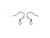 Gun Metal Plated Flat Ear Wire with Coil - 0.025"/0.64mm/22GA Round Wire (20 Pieces)