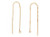Gold-Filled 14K/20 Box Chain Ear Thread with Ring (1 Pair)