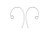 Sterling Silver Bass Clef Earwire (1 Pair)