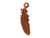 TierraCast Antiqued Copper Plated Small Feather Charm (ten) TierraCast Antiqued Copper Plated Small Feather Charm (ten)