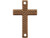 2-Hole Hammertone Cross Link, TierraCast Antiqued Copper Plate (Each)