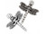 TierraCast Antiqued Silver Plated Dragonfly Charm (ten)