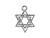 19x16mm Star of David Charm - Antiqued Silver Plated Pewter (12 Pieces)