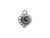 TierraCast Antiqued Silver Plated Charm, Spiral Heart (ten)