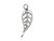 25mm 2-Loop Leaf Connector Charm, JBB - Antiqued Silver Plated (Each) 25mm 2-Loop Leaf Connector Charm, JBB - Antiqued Silver Plated (Each)