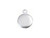 JBB Findings Silver Plated Round Tag Charm with Loop (Each) JBB Findings Silver Plated Round Tag Charm with Loop (Each)