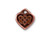 TierraCast Antiqued Copper Plated Charm, Small Celtic Heart (Each)