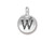 TierraCast Antiqued Silver Plated W Letter Charm (Each) TierraCast Antiqued Silver Plated W Letter Charm (Each)