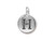 TierraCast Antiqued Silver Plated H Letter Charm (Each) TierraCast Antiqued Silver Plated H Letter Charm (Each)