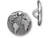 TierraCast 16mm Earth Button - Antiqued Silver Plated (Each)