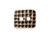 TierraCast Britannia Pewter Rectangle Button - Antiqued Brass Plated (Each)
