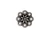 TierraCast Czech Rosette Button - Antiqued Silver Plated (Each)