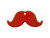 C-Koop Beads Glass Enameled Copper Charm, Mustache - Red (Each) C-Koop Beads Glass Enameled Copper Charm, Mustache - Red (Each)