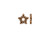 Handmade Copper Beads, Spacer, Star (strand) Handmade Copper Beads, Spacer, Star (strand)