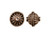 Copper Beads, Round, Fluted, Decorative Girdle (strand) Copper Beads, Round, Fluted, Decorative Girdle (strand)