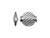 Silver Plated Metal Beads, Puffed Coin, Woven (strand) Silver Plated Metal Beads, Puffed Coin, Woven (strand)