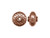 Handmade Copper Beads, Rondelle, Dot Pattern (strand) Handmade Copper Beads, Rondelle, Dot Pattern (strand)