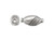 Silver Plated Metal Beads, Oval with Stripes (strand) Silver Plated Metal Beads, Oval with Stripes (strand)