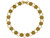 Gold Plated Bracelet, 7-1/4", Small Disk and Loop (Each) Gold Plated Bracelet, 7-1/4", Small Disk and Loop (Each)