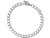 White Plated Curb Chain Bracelet with Toggle, 7.5" (12 Pieces) White Plated Curb Chain Bracelet with Toggle, 7.5" (12 Pieces)