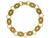 Gold Plated Bracelet, 7-1/2", Oval Disk and Loop (Each) Gold Plated Bracelet, 7-1/2", Oval Disk and Loop (Each)