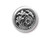 TierraCast Czech Flower Button - Antiqued Silver Plated (Each)