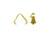Gold Plated Pinch Bail, Prong Bail, 7mm, No Loop (gross) Gold Plated Pinch Bail, Prong Bail, 7mm, No Loop (gross)