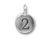 TierraCast Antiqued Silver Plated Number 2 Charm (Each) TierraCast Antiqued Silver Plated Number 2 Charm (Each)