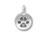 TierraCast Antiqued Silver Plated Paw Print Charm (Each)