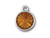 TierraCast Charm w Topaz Rivoli Crystal - Rhodium Plate (Each) TierraCast Charm w Topaz Rivoli Crystal - Rhodium Plate (Each)