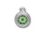 TierraCast Stepped Charm with Peridot Crystal - White Plate (Each) TierraCast Stepped Charm with Peridot Crystal - White Plate (Each)