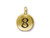 TierraCast Gold Plated 8 Number Charm (Each) TierraCast Gold Plated 8 Number Charm (Each)