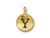 TierraCast Gold Plated Y Letter Charm (Each) TierraCast Gold Plated Y Letter Charm (Each)